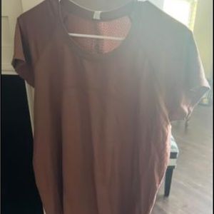 lululemon swiftly tech short sleeve 2.0 size 12 nude peach color